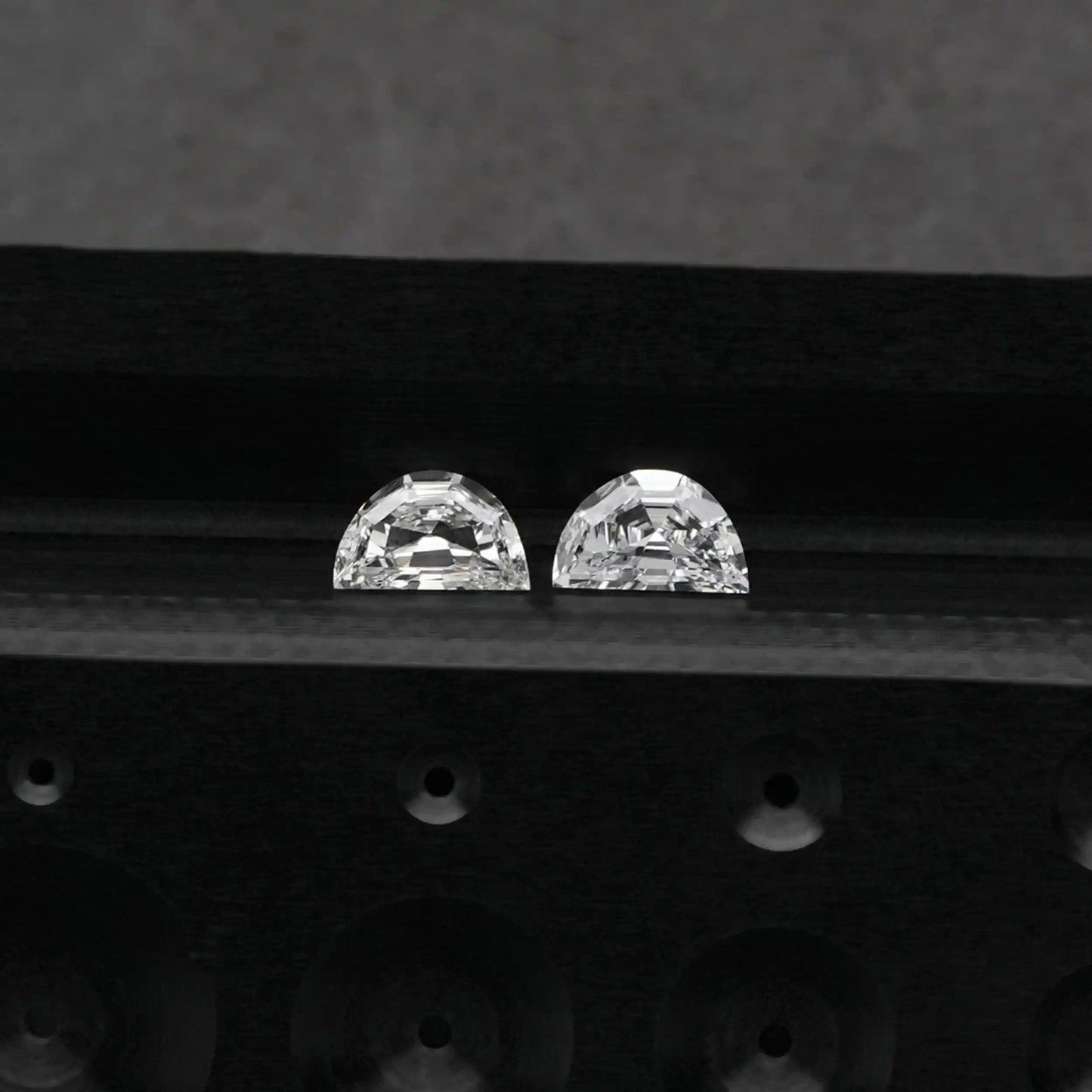 0.57 TCW Step Cut Half Moon Lab Grown Diamond