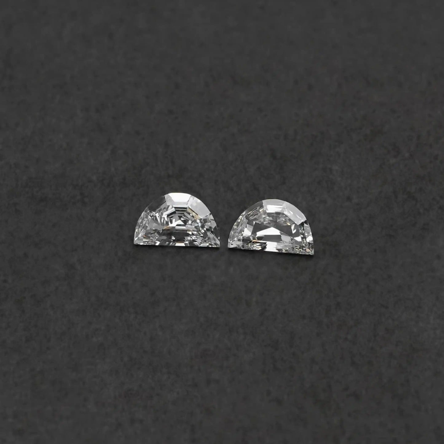 0.57 TCW Step Cut Half Moon Lab Grown Diamond