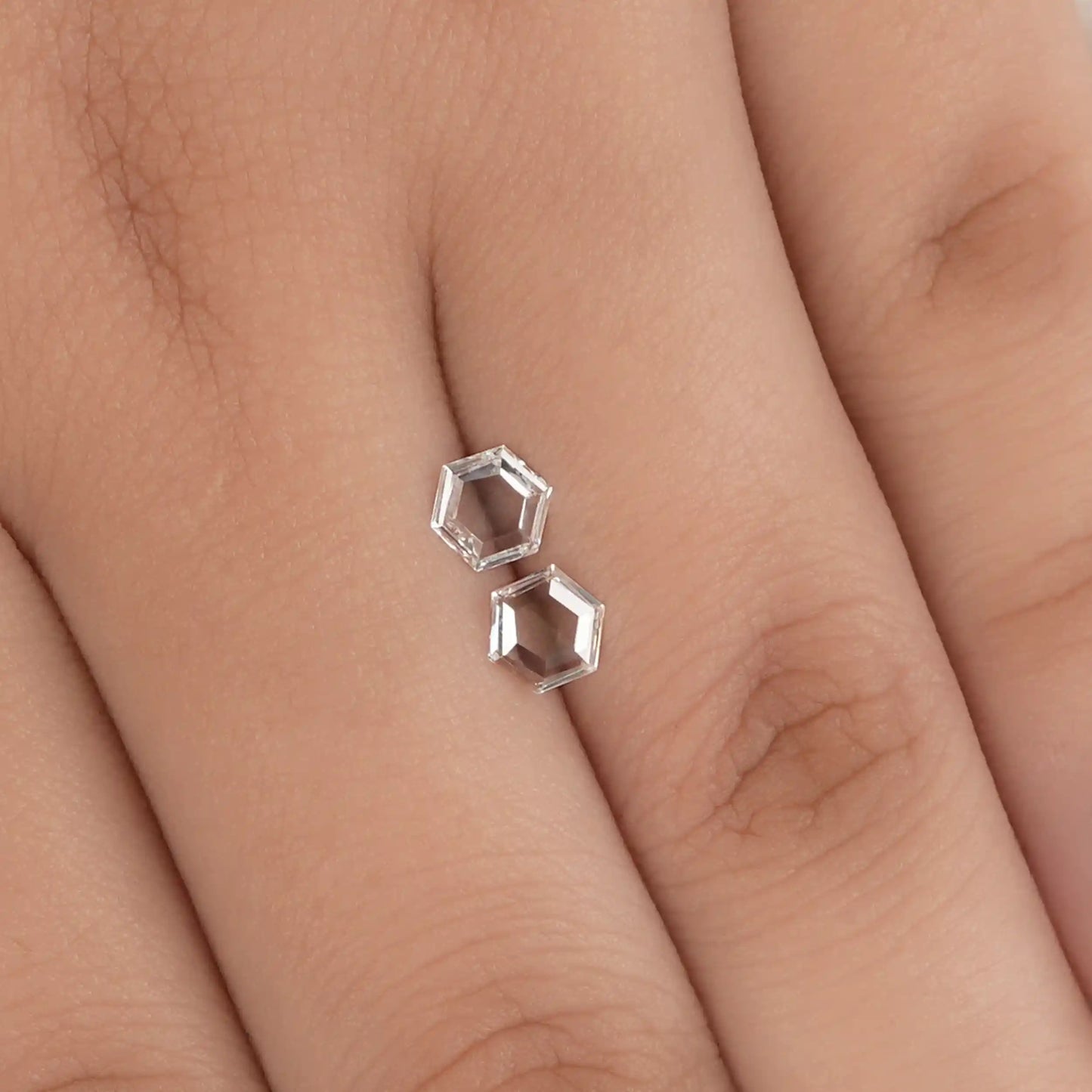 0.70 TCW Rose Cut Hexagon Lab Grown Diamond