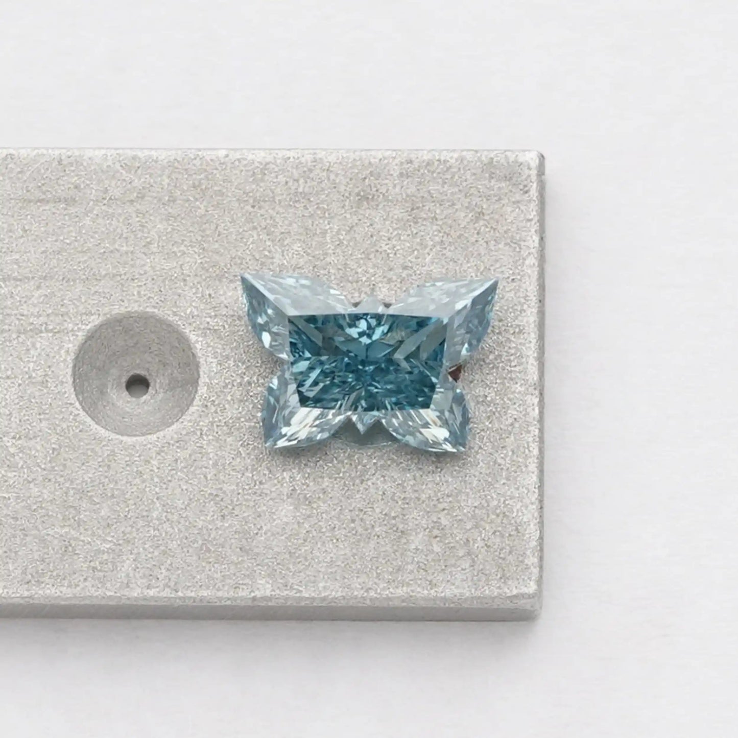 1.15 Carat Blue Butterfly Cut Lab Grown Diamond
