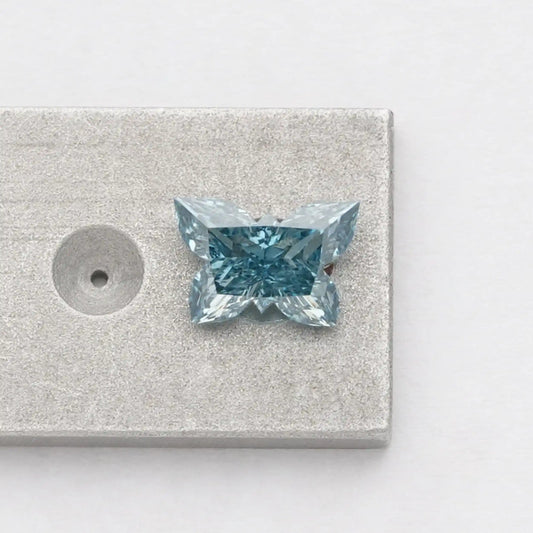 1.15 Carat  Blue Butterfly Cut Lab Grown Diamond