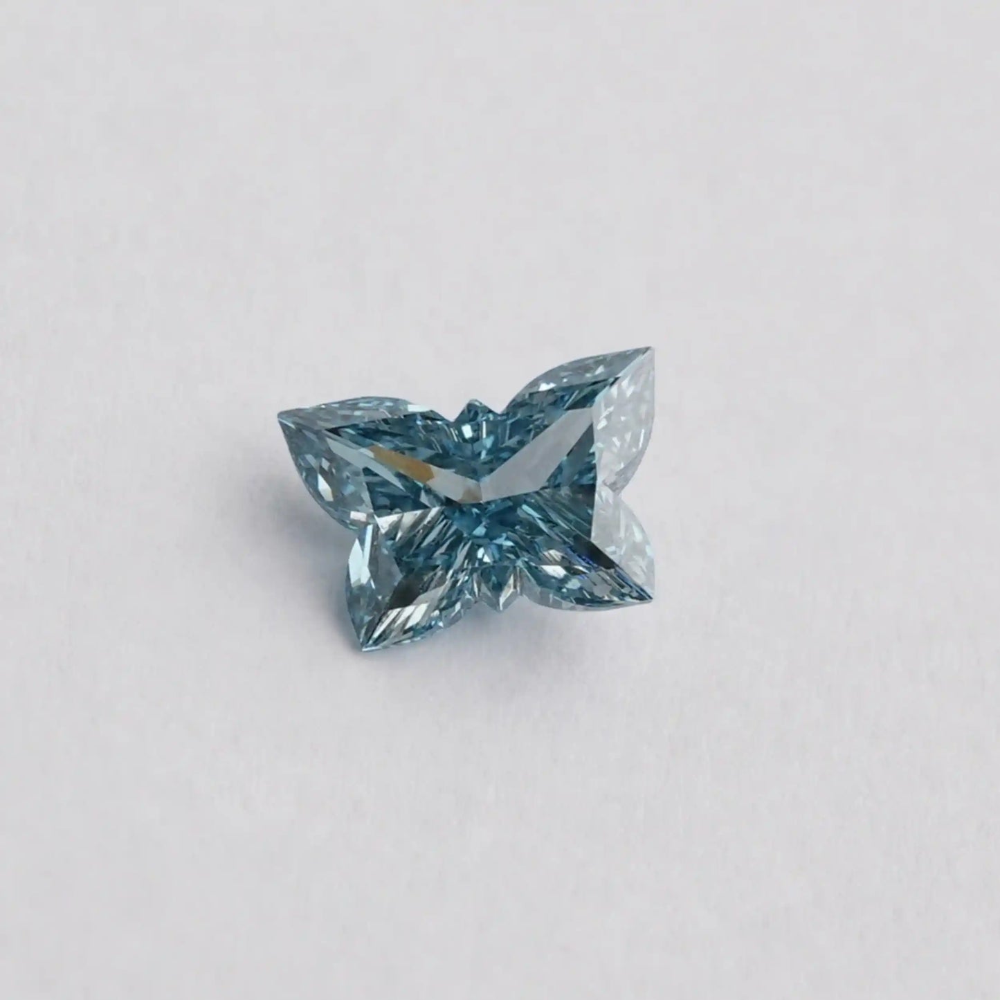 1.15 Carat Blue Butterfly Cut Lab Grown Diamond