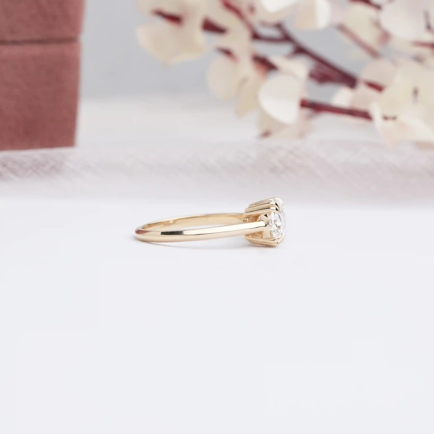 2.00 CT Oval Cut Solitaire East West Set Promise Ring