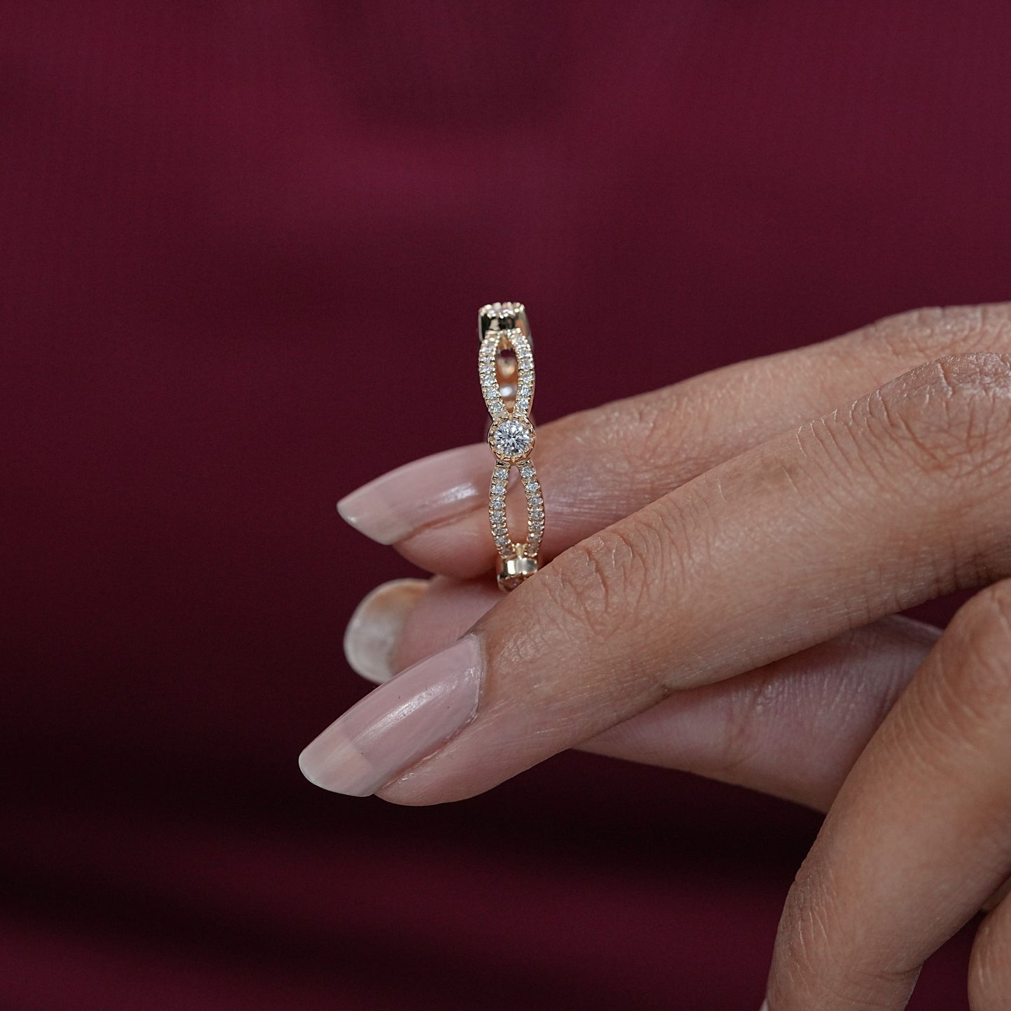 Round Cut Lab Diamond Full Eternity Band