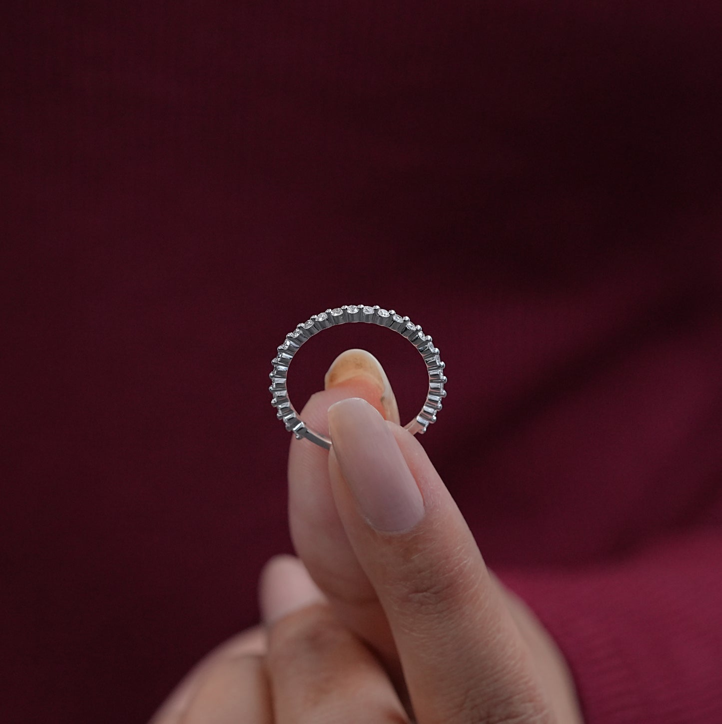 Round Cut Lab Diamond Band