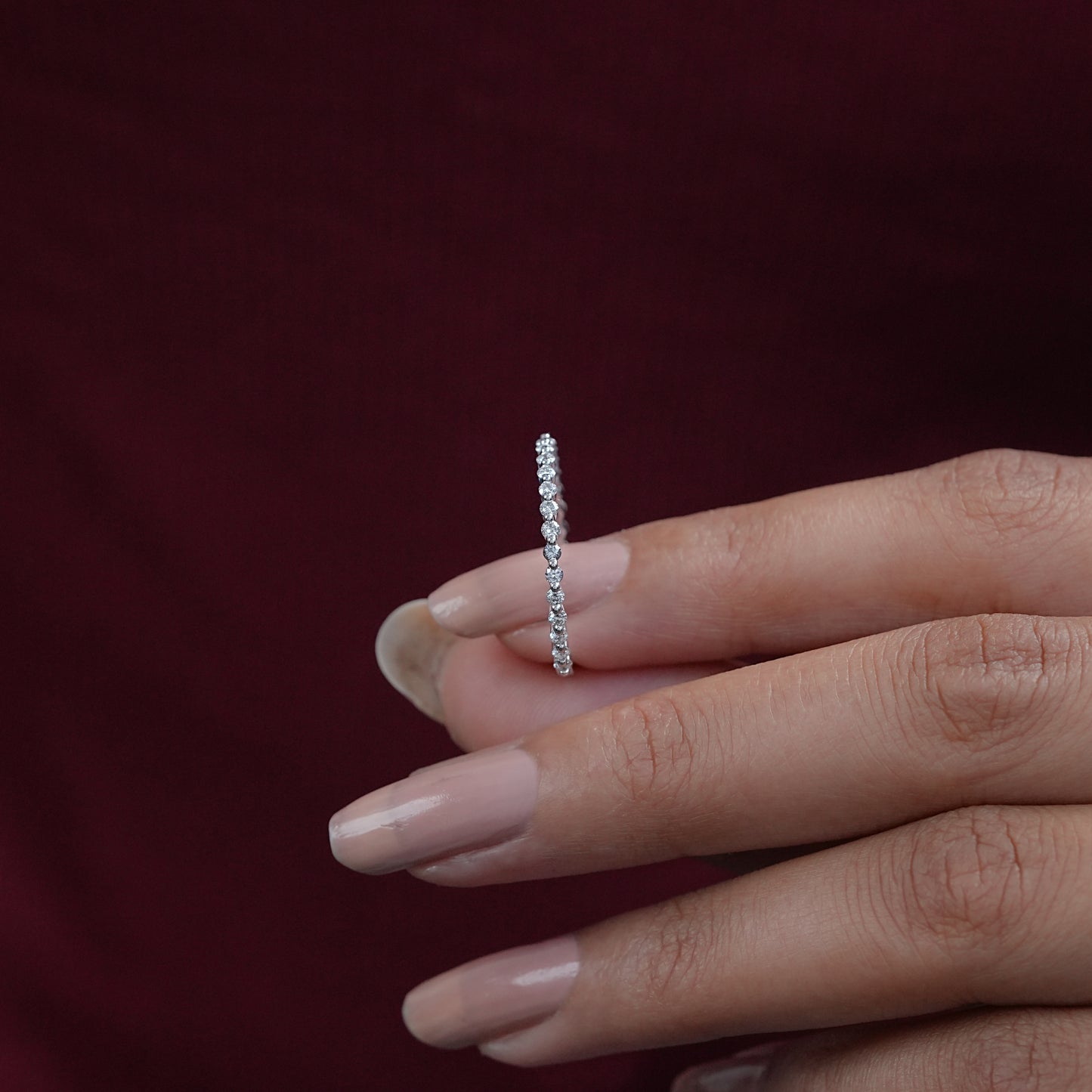 Round Cut Lab Diamond Band