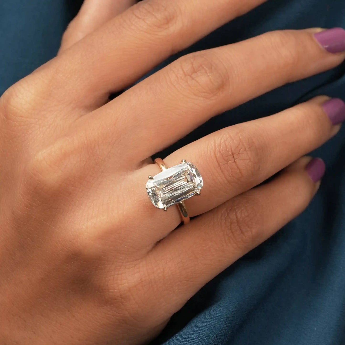 Criss Cut Solitaire Lab Diamond Proposal Ring