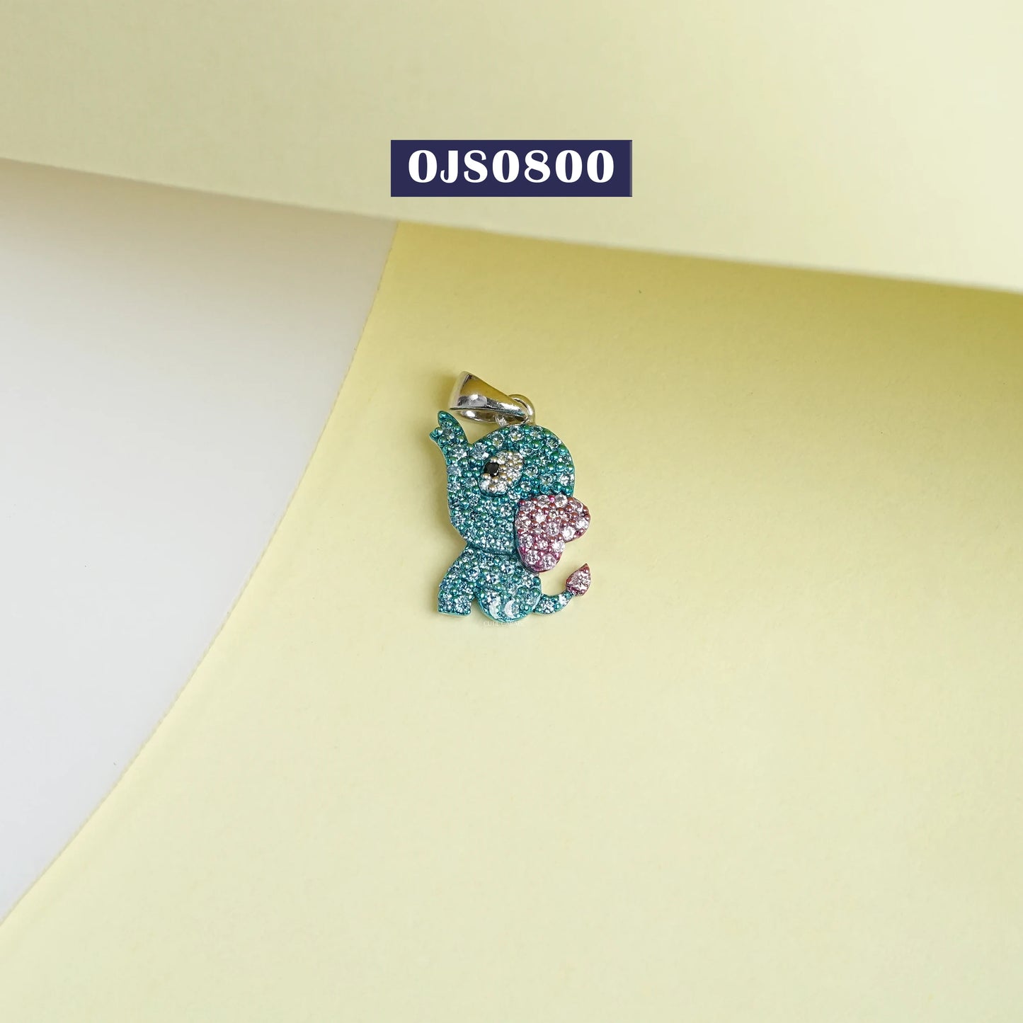 Baby Elephant Lab Diamond Pendant