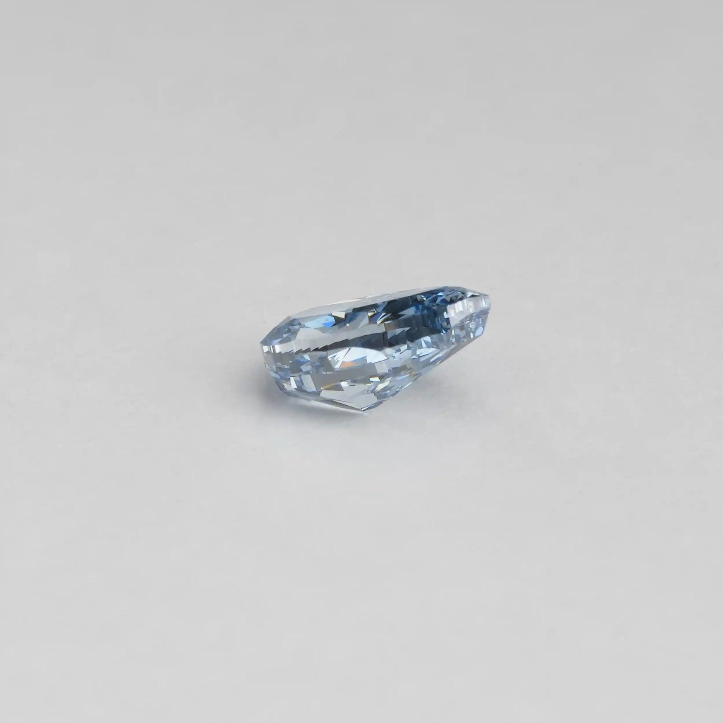 1.00 Carat Blue Pear Cut Lab Grown Diamond