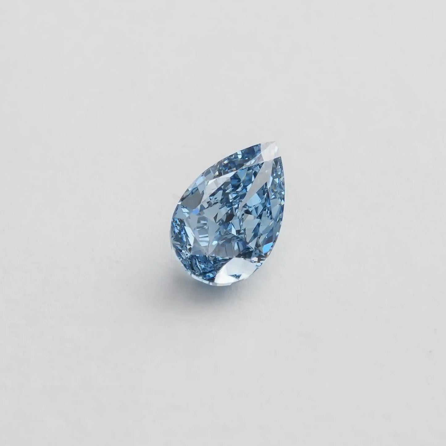 1.00 Carat Blue Pear Cut Lab Grown Diamond