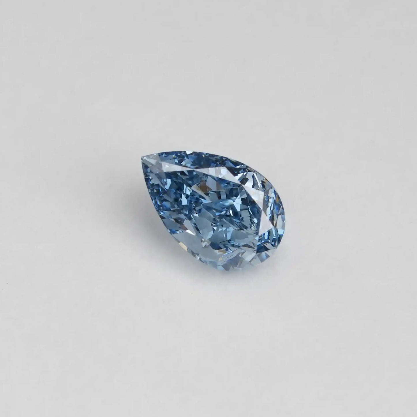 1.00 Carat Blue Pear Cut Lab Grown Diamond