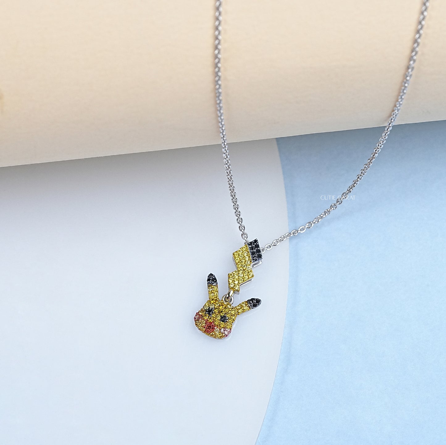 Lab Colored Diamond Pikachu Pendant