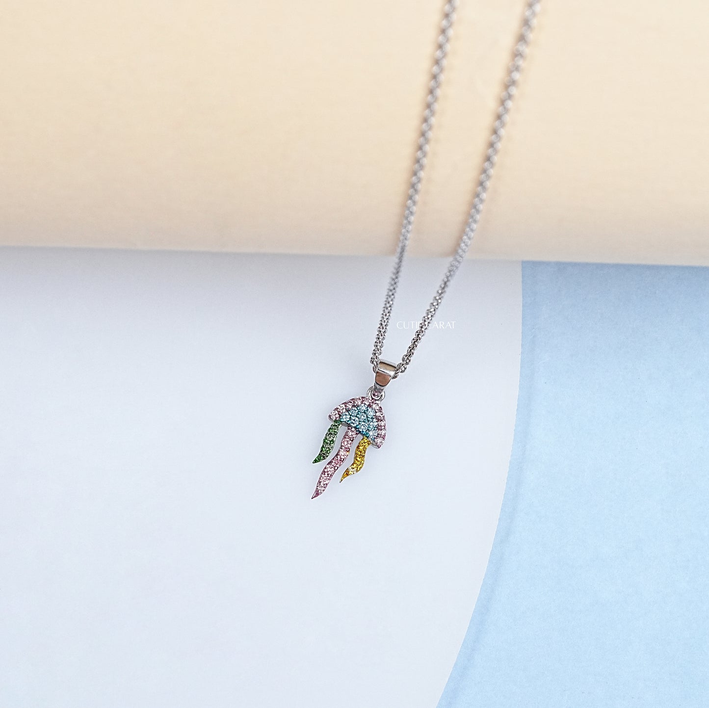 Lab Diamond Jelly Fish Pendant