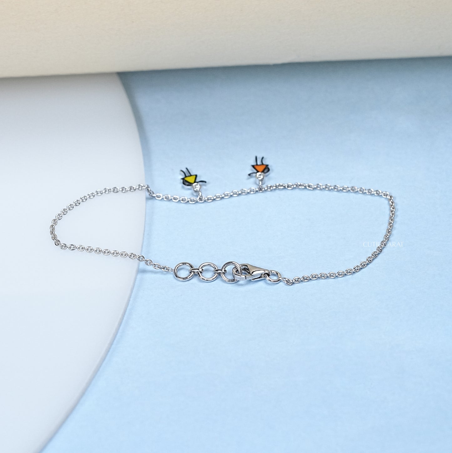Enamel Doll Baby Anklet