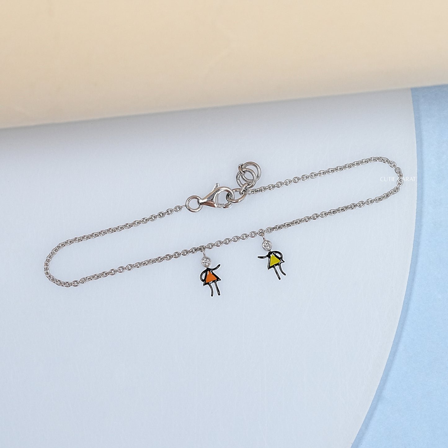 Enamel Doll Baby Anklet