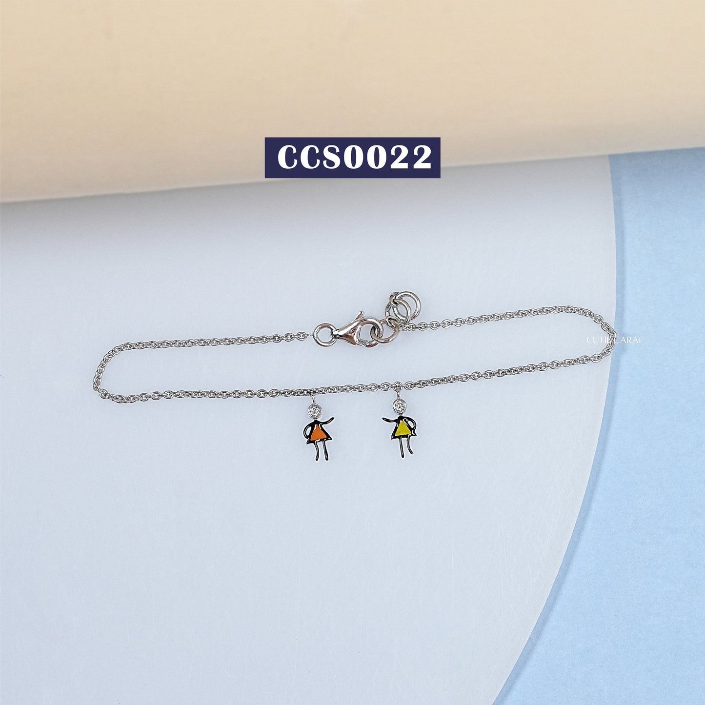 Enamel Doll Baby Anklet
