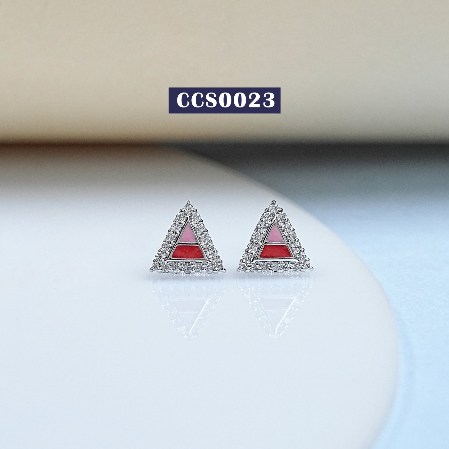 Lab Grown Diamond Triangle Stud Earrings
