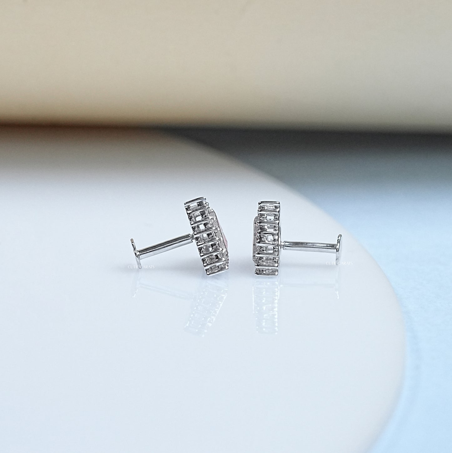 Lab Grown Diamond Triangle Stud Earrings