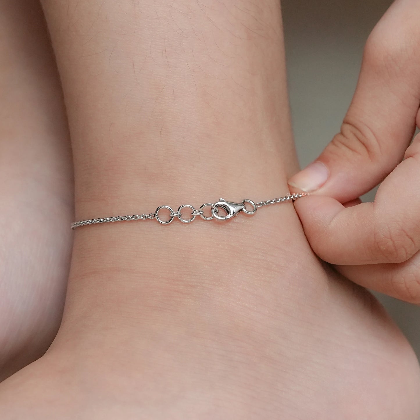 Three Stone Diamond And Gemstone Anklet