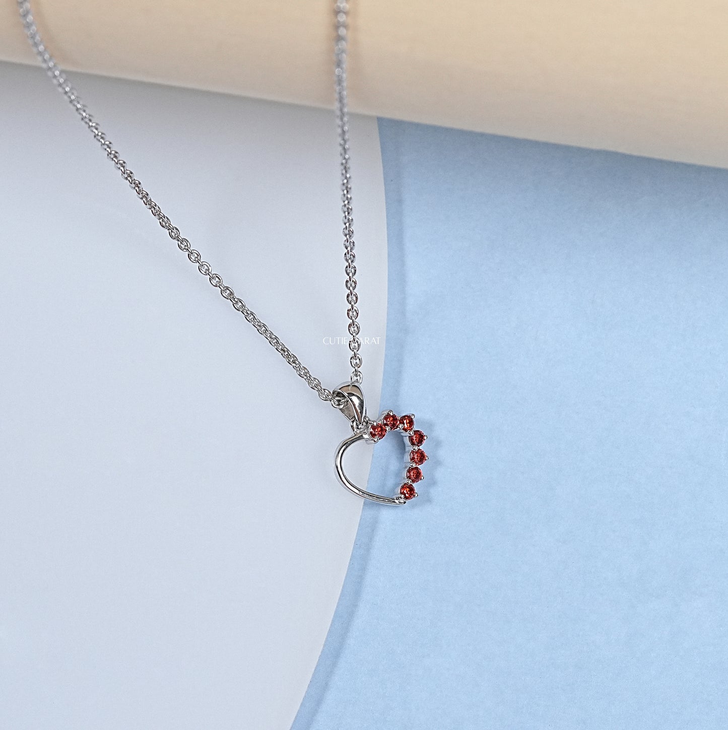 Red Gemstone Heart Pendant