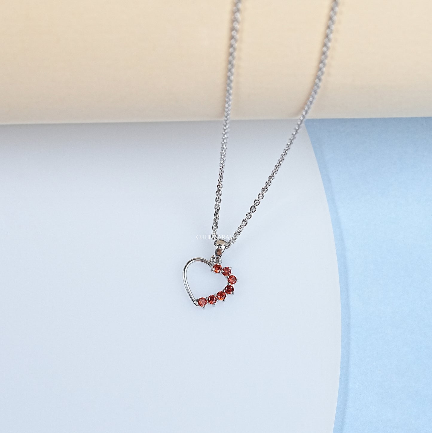 Red Gemstone Heart Pendant
