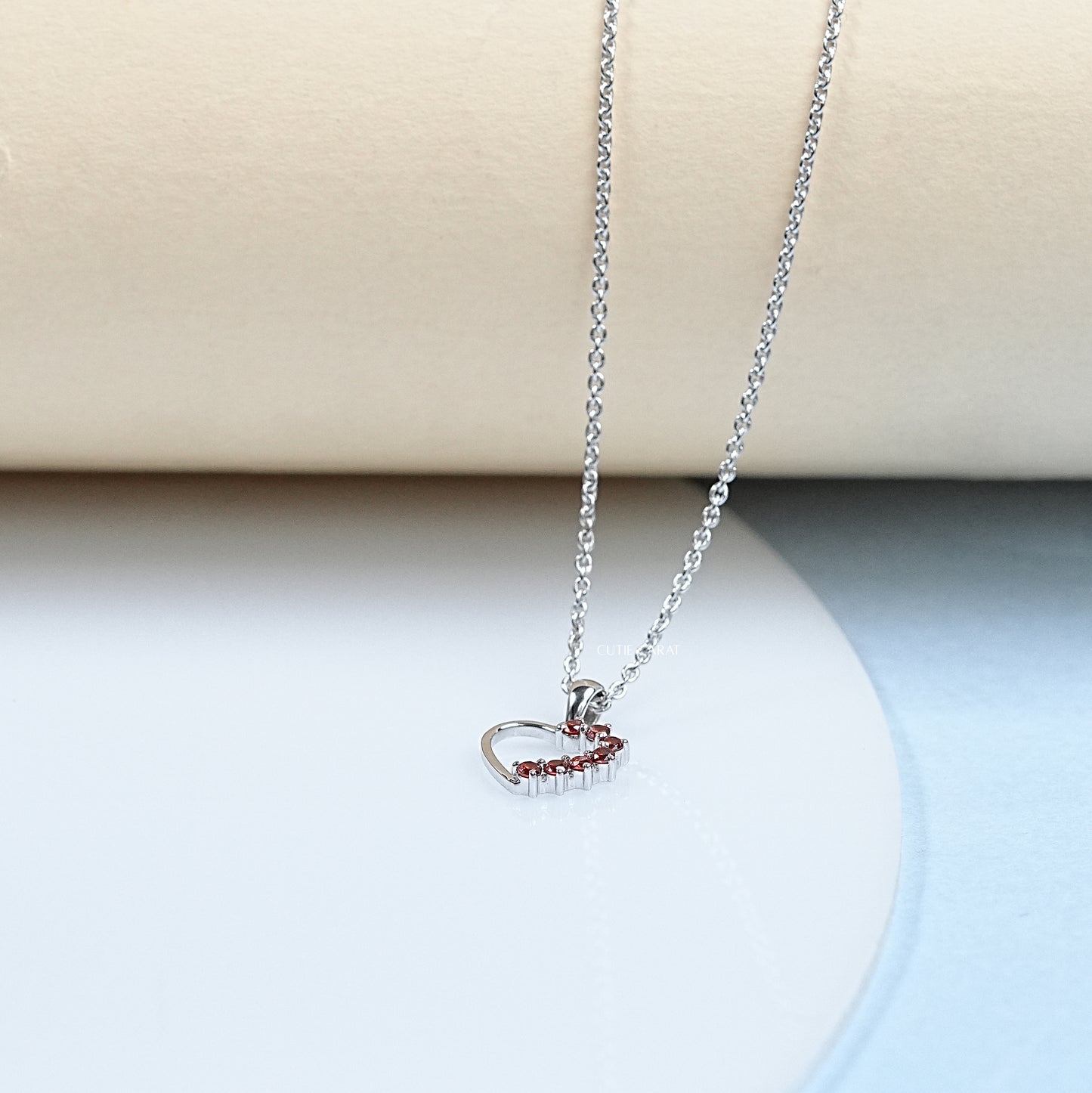 Red Gemstone Heart Pendant