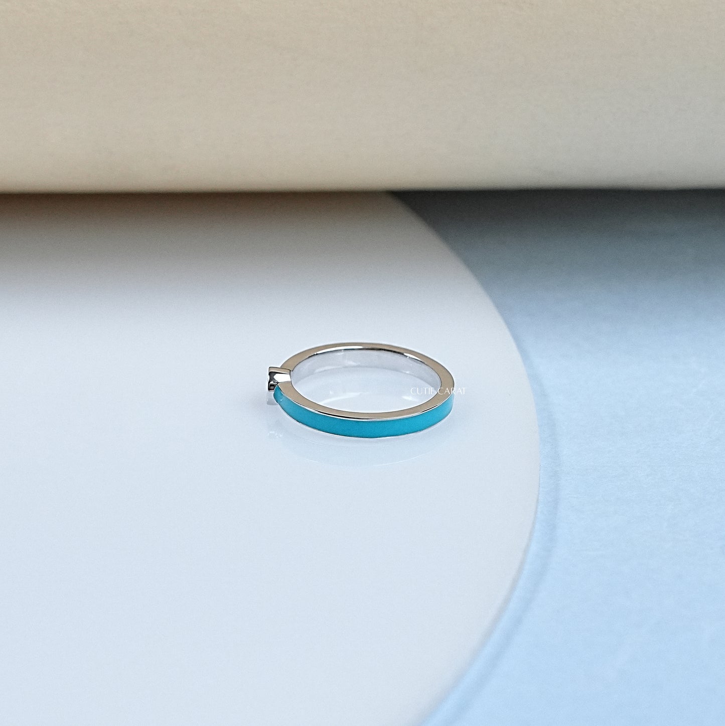 Blue Enamel Gemstone Baby Ring