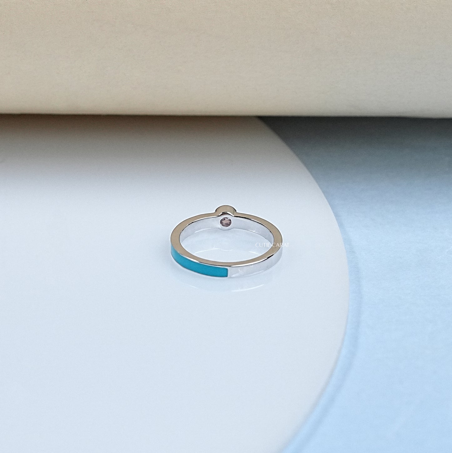 Blue Enamel Gemstone Baby Ring