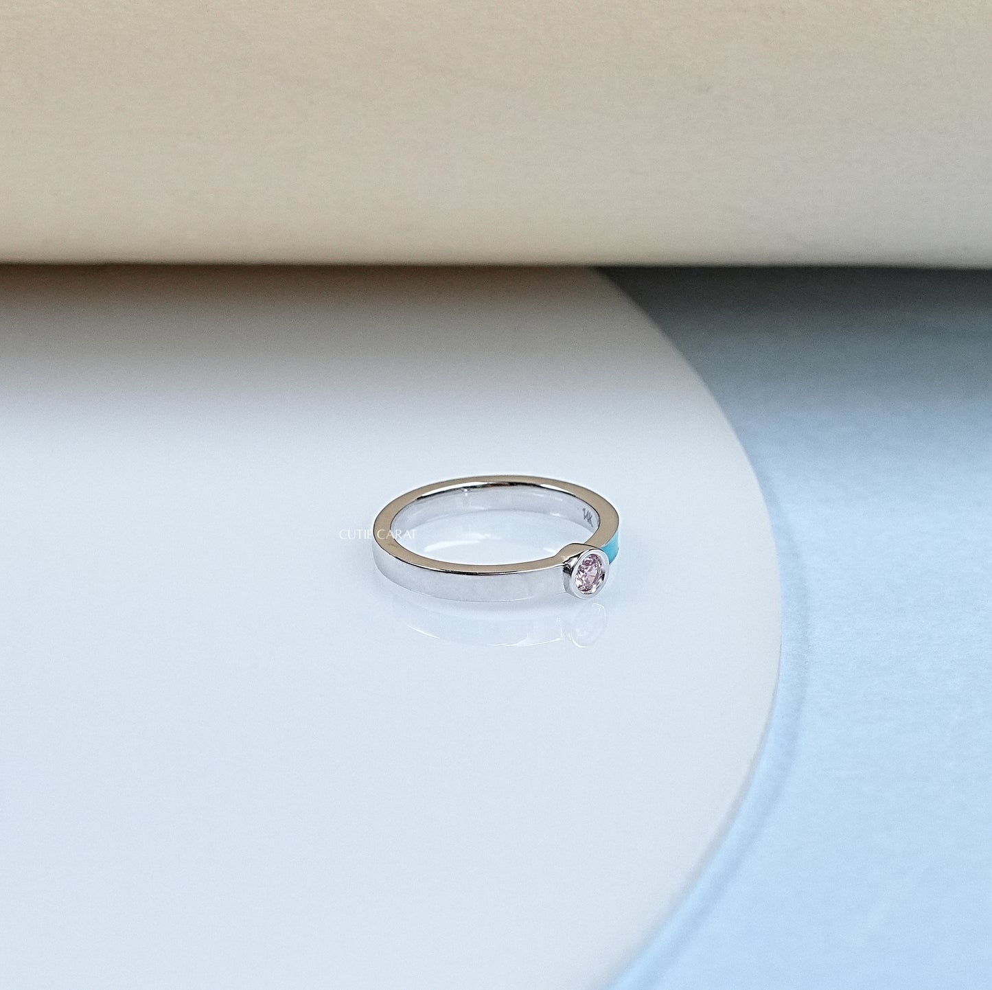 Blue Enamel Gemstone Baby Ring