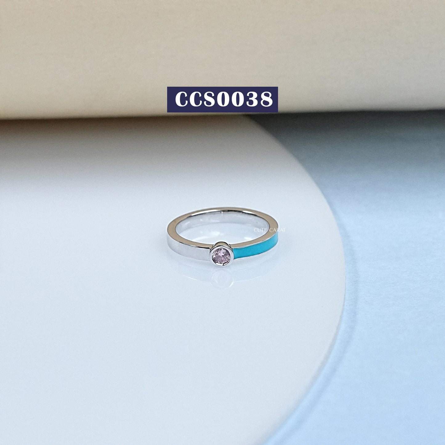 Blue Enamel Gemstone Baby Ring