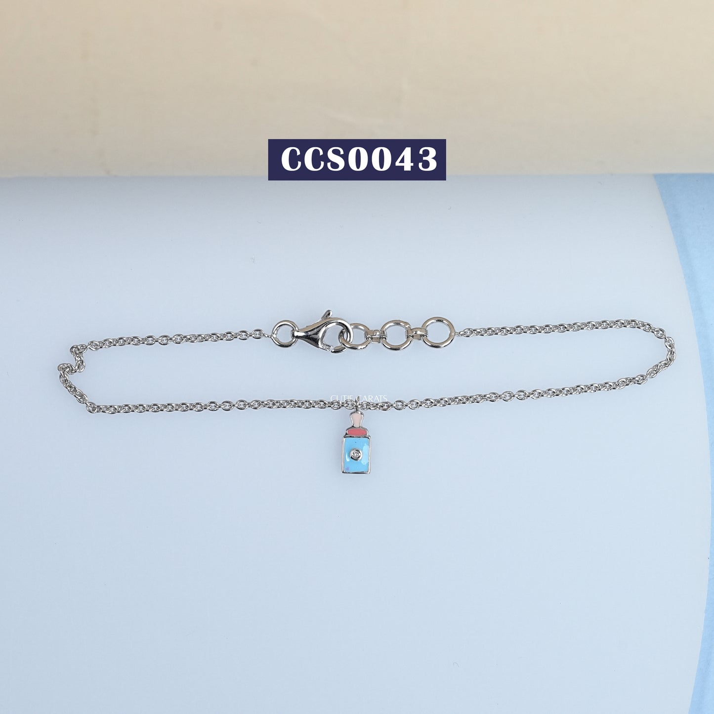 Feeding Bottle Enamel Anklet