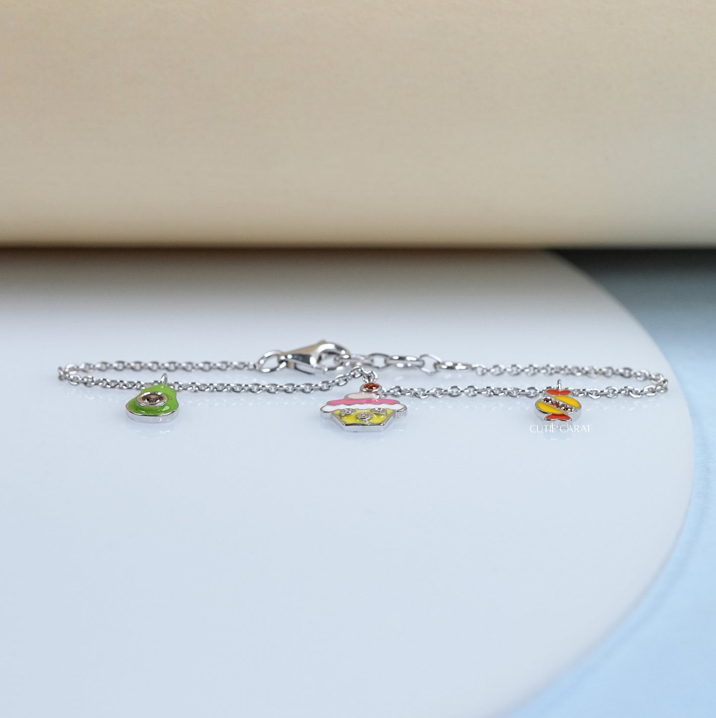 Enamel Food Charm Bracelet