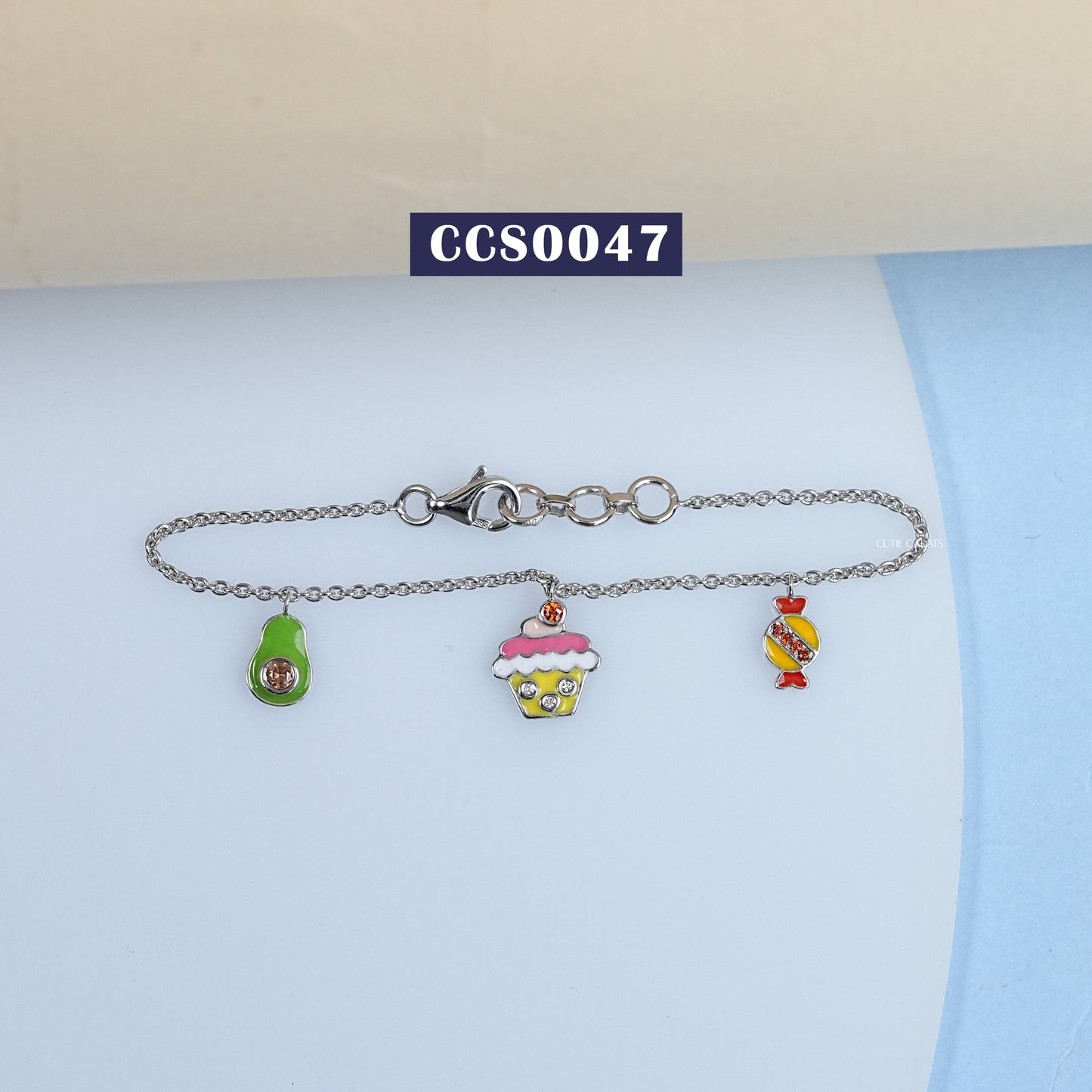 Enamel Food Charm Bracelet