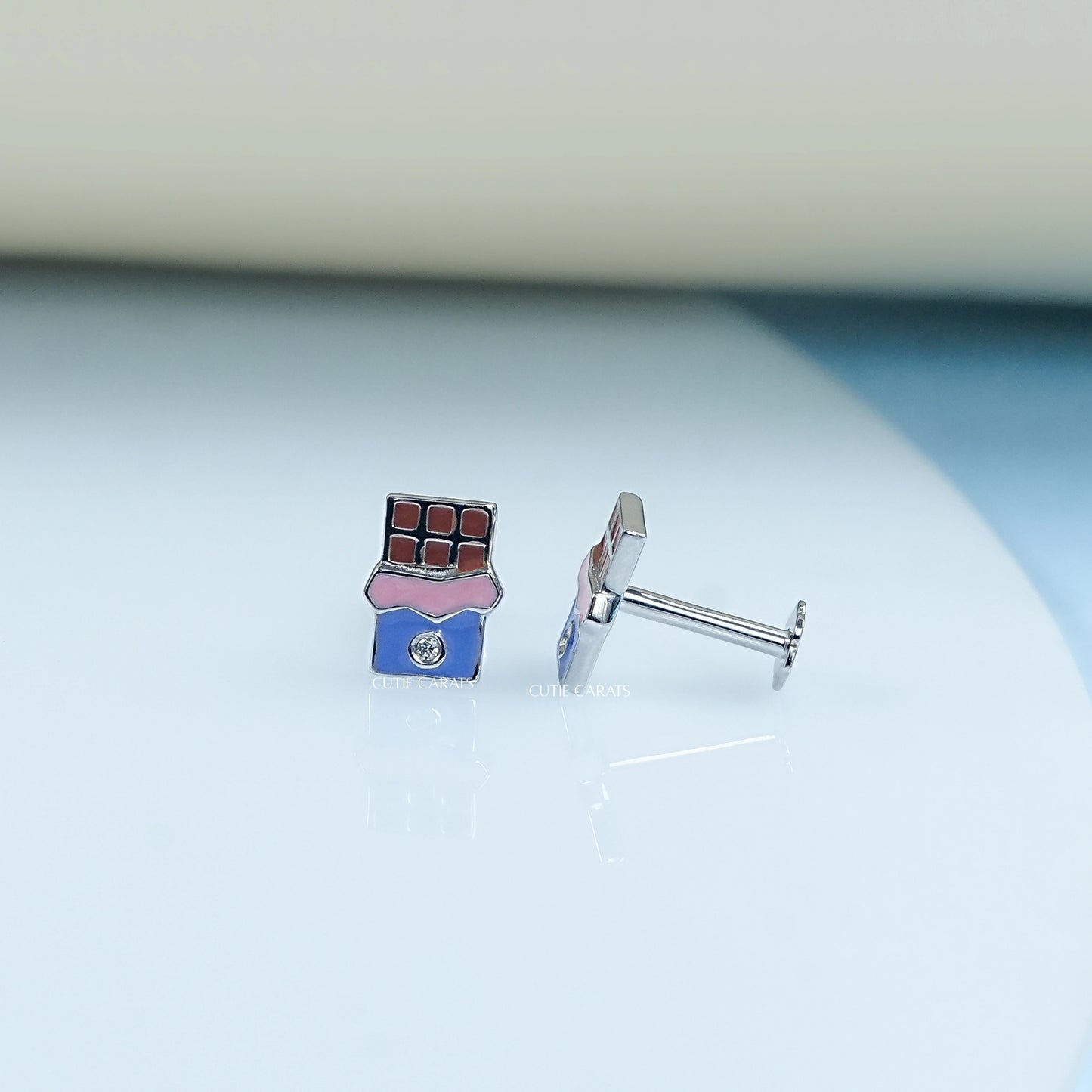 Cadbury Chocolate Enamel Earrings For Kids