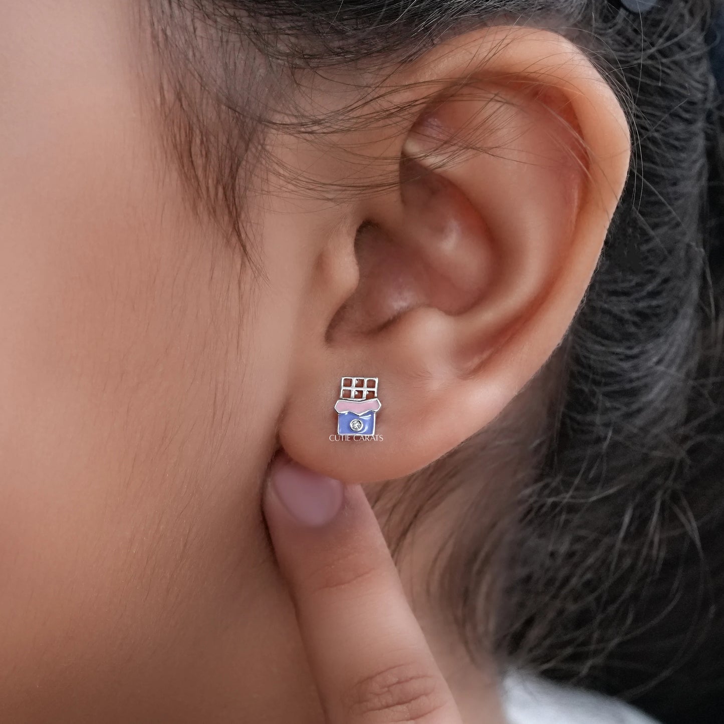 Cadbury Chocolate Enamel Earrings For Kids