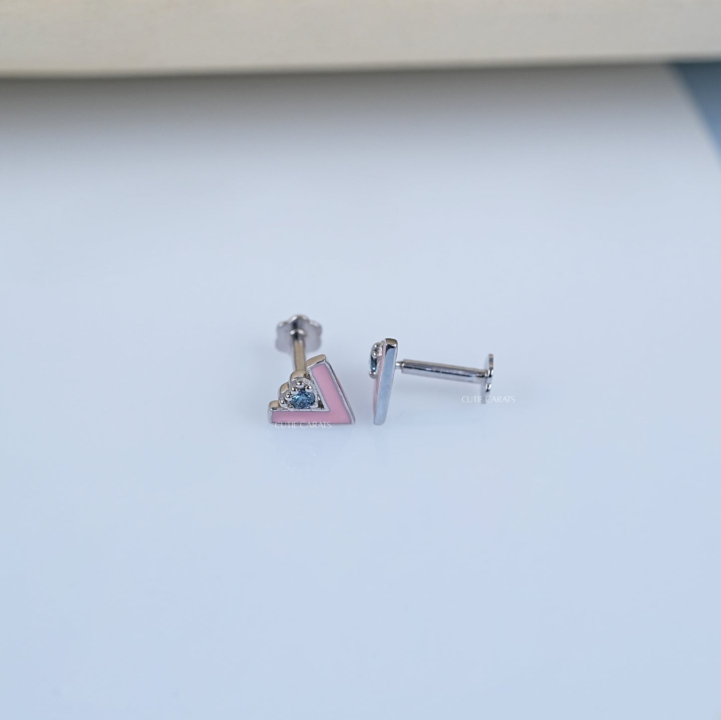 Round Cut Lab Grown Diamond Dainty Earrings