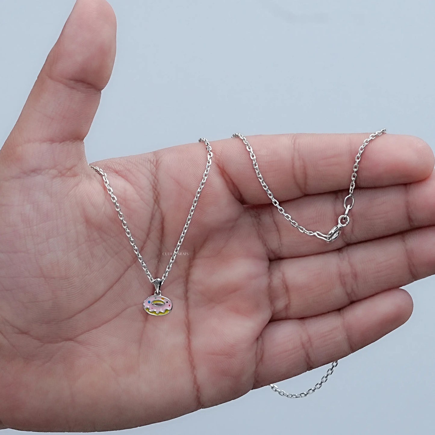 Multi Enamel Circle Donuts Pendant