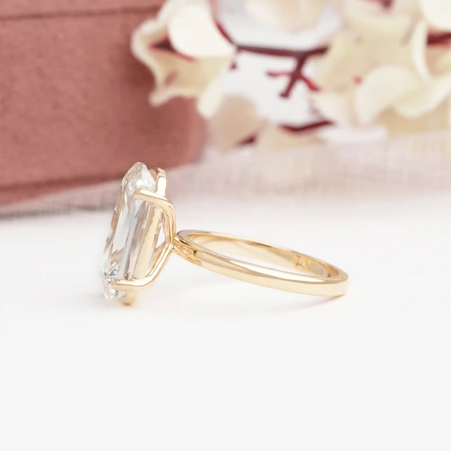 Criss Cut Solitaire Lab Diamond Proposal Ring