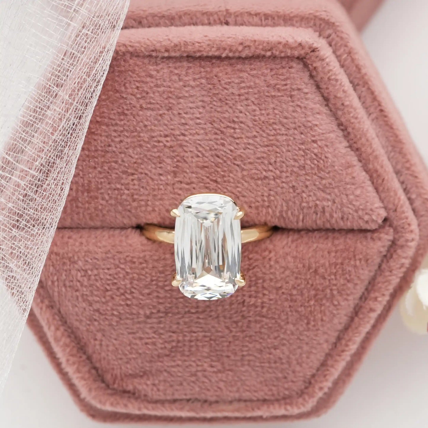 Criss Cut Solitaire Lab Diamond Proposal Ring
