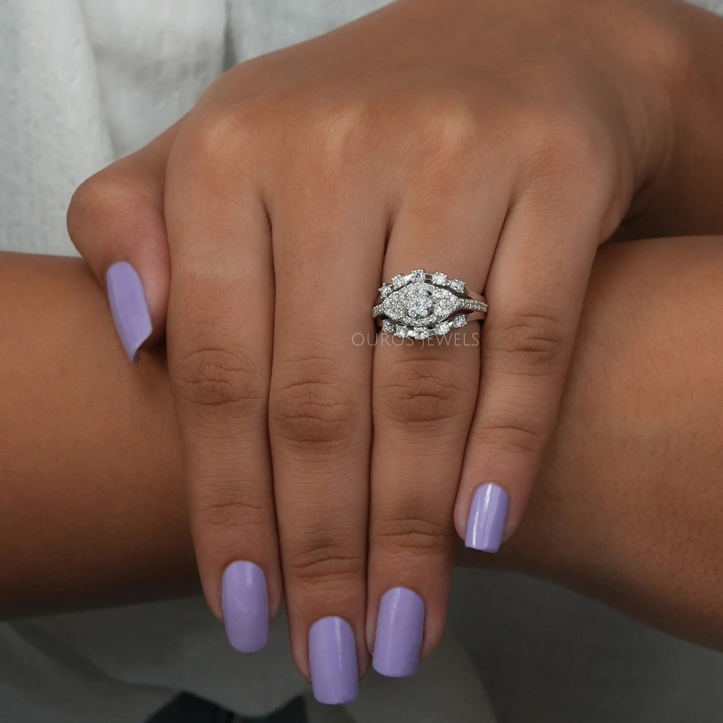 Round  Cluster  Diamond  Engagement  Ring