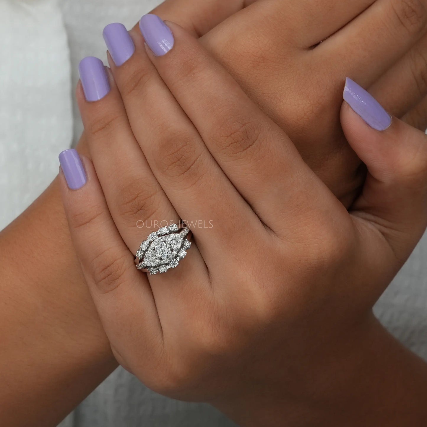 Round  Cluster  Diamond  Engagement  Ring