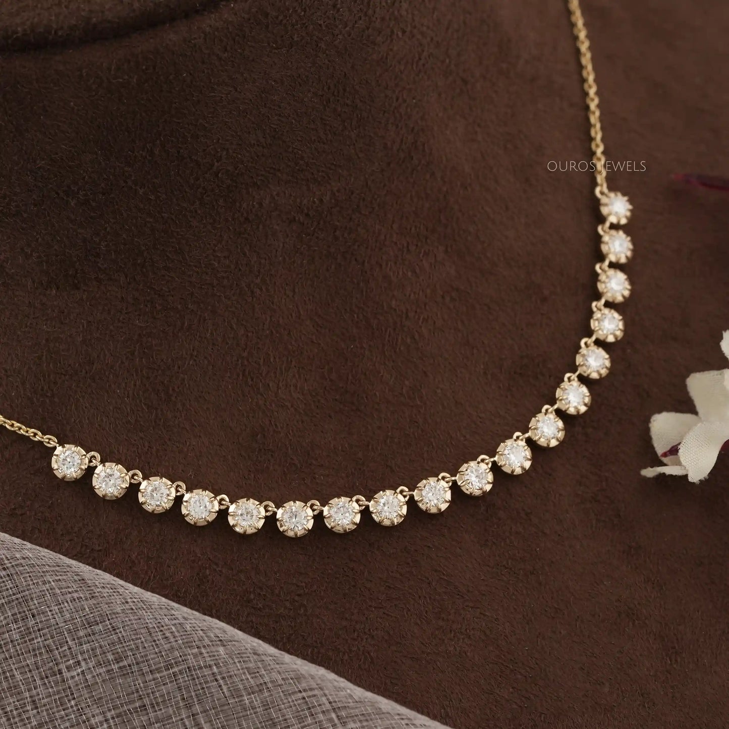 Old European Round Charm Necklace