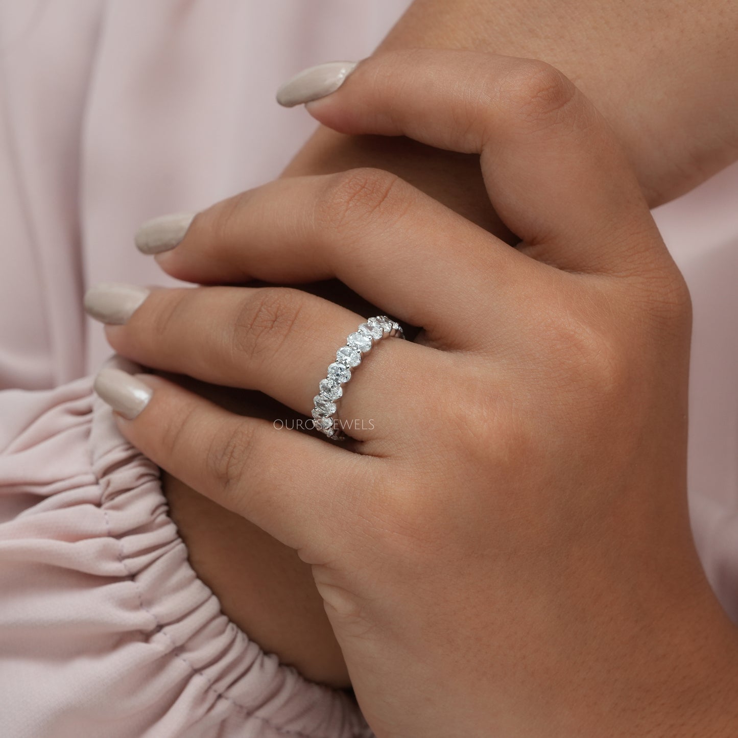 Oval Cut Eternity Band