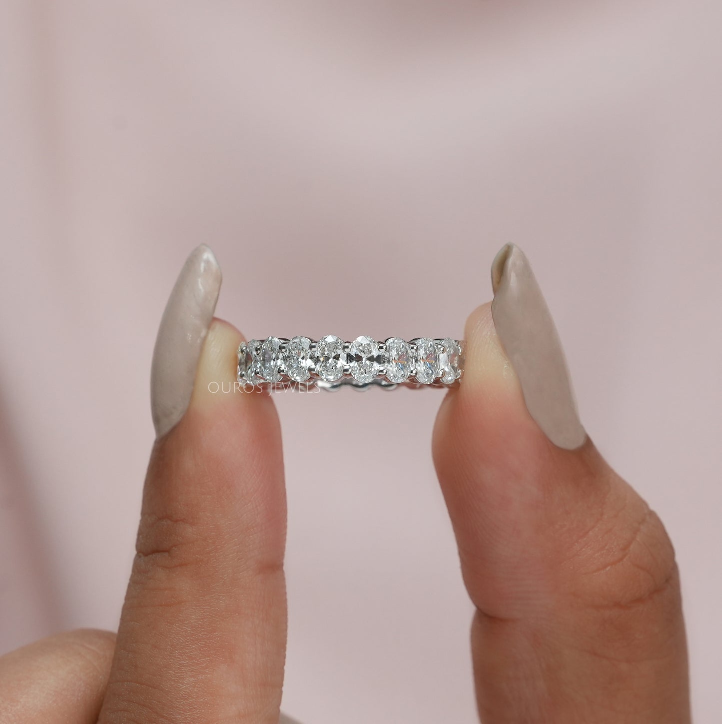 Oval Cut Eternity Band