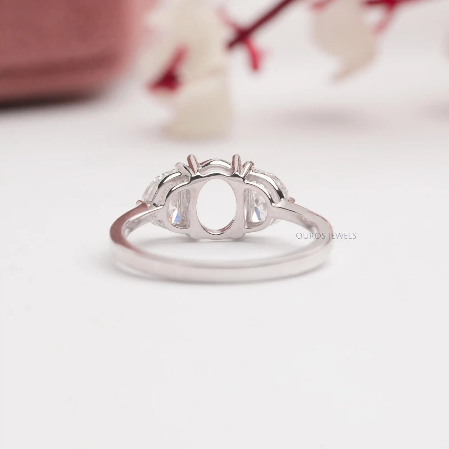 Half Moon Cut Lab Diamond  Ring