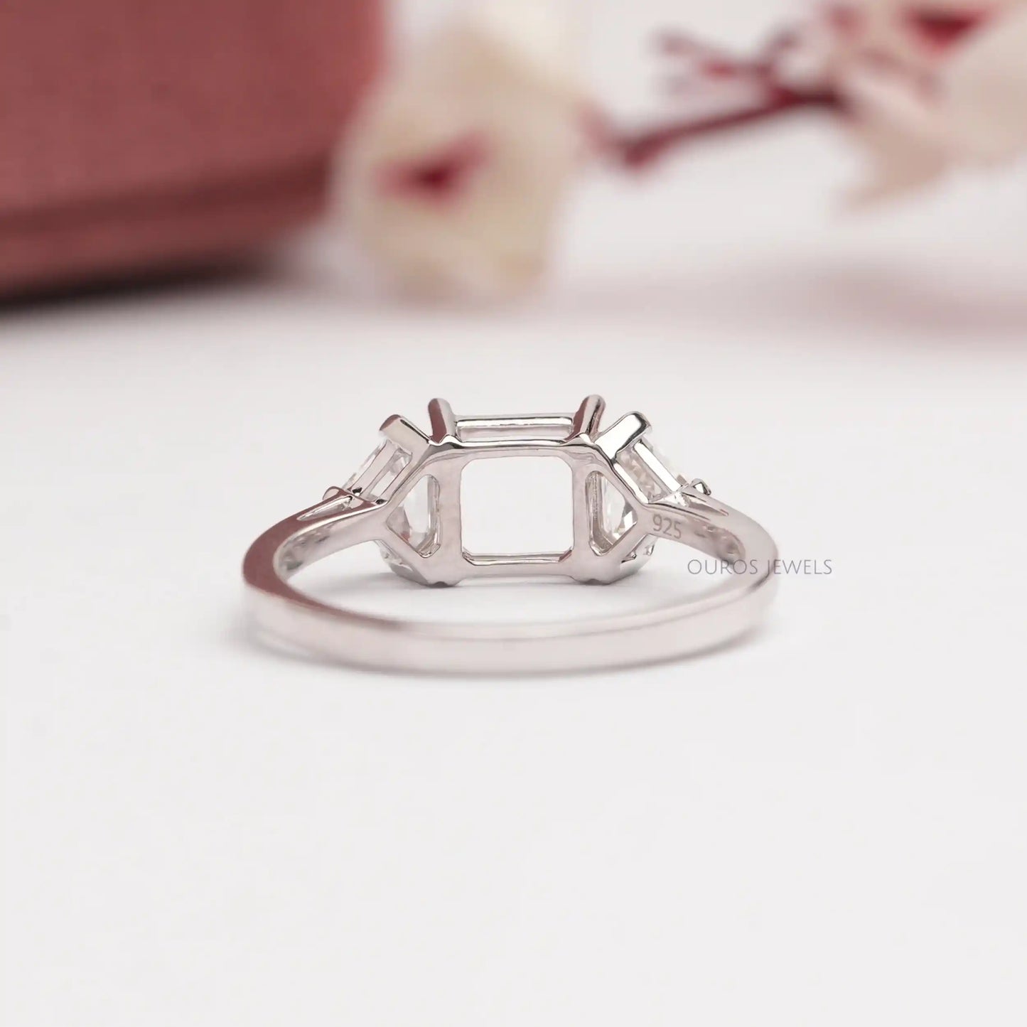 Antique Pentagon Shape Three Stone Ring