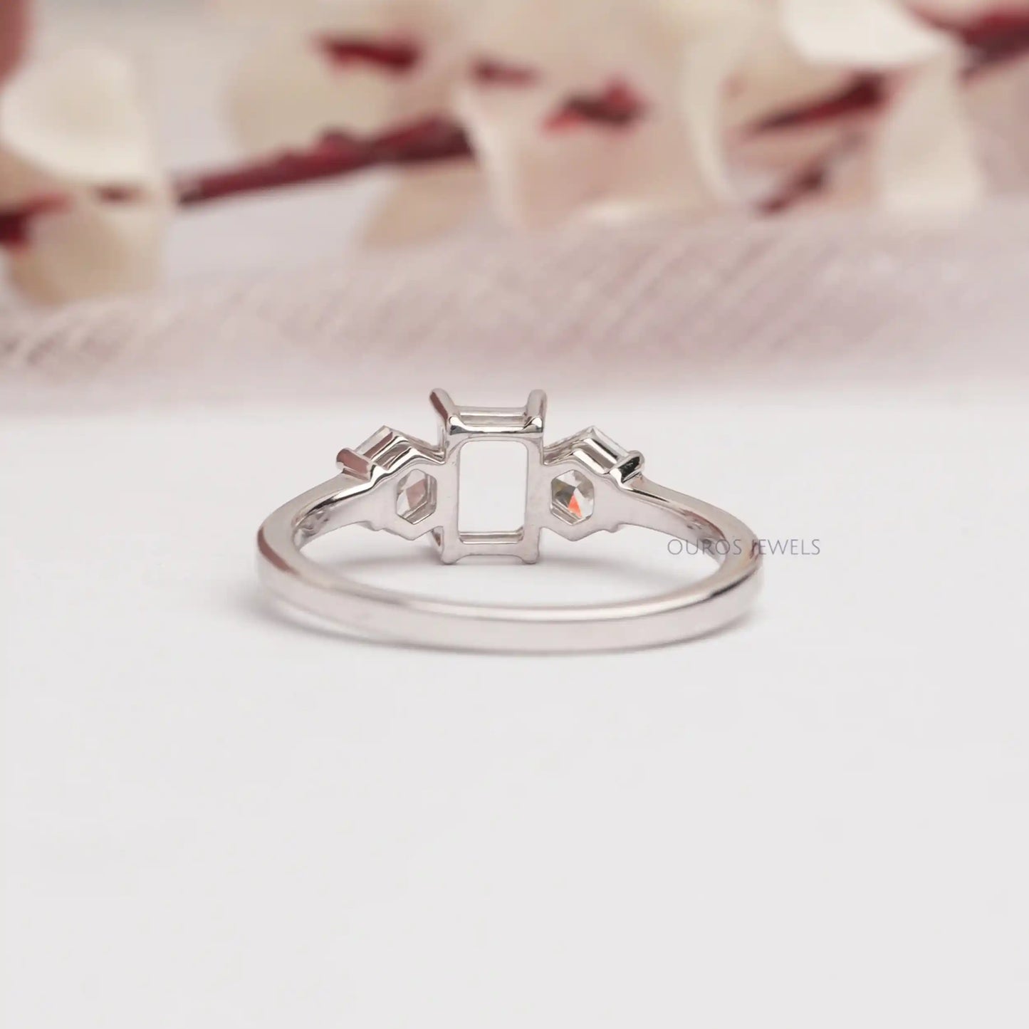 Mount Setting Hexagon Cut Diamond Ring