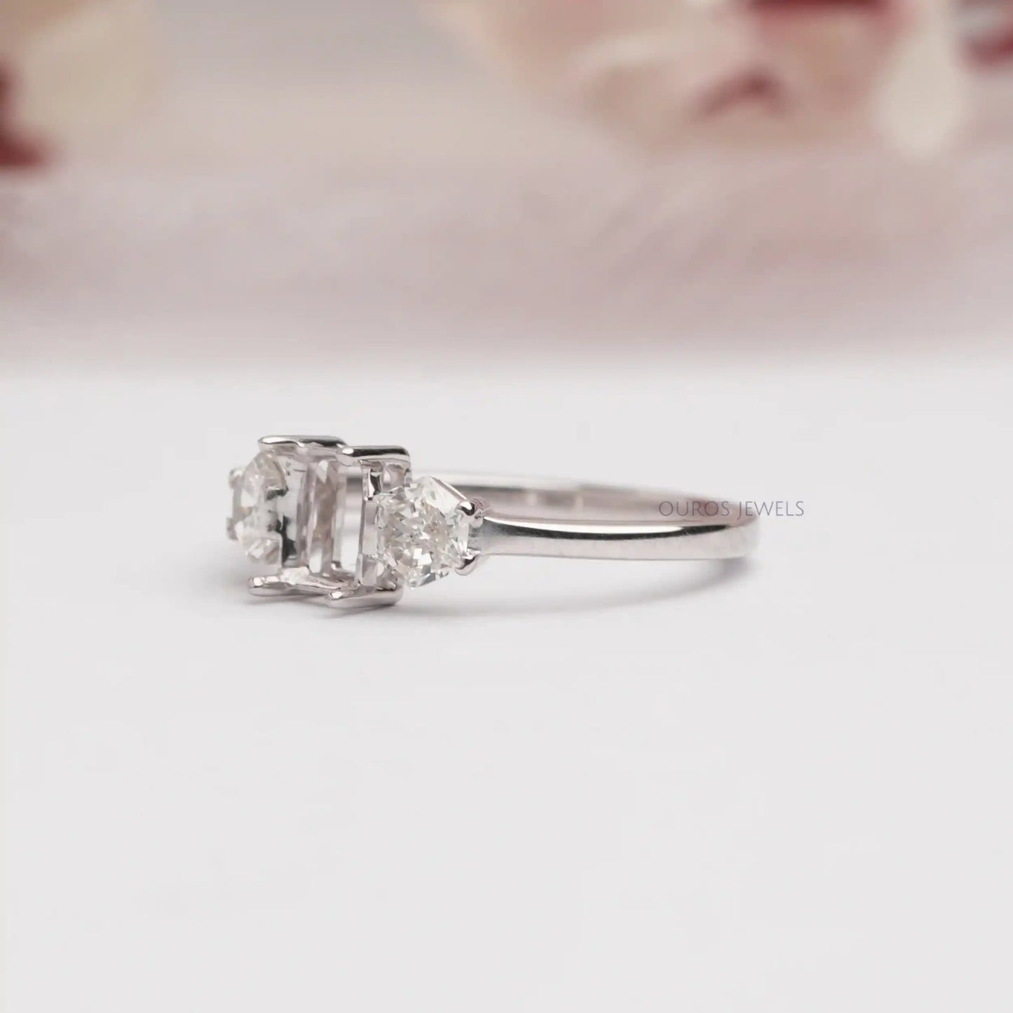 Mount Setting Hexagon Cut Diamond Ring