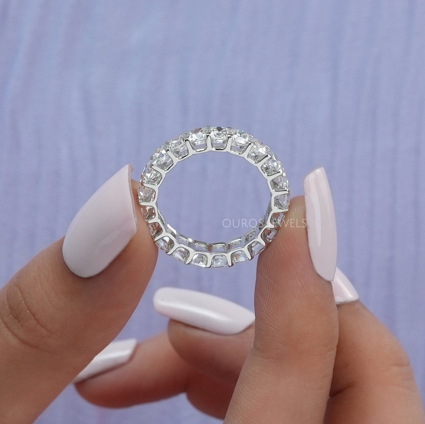 Old Mine Cushion Cut Wedding Band