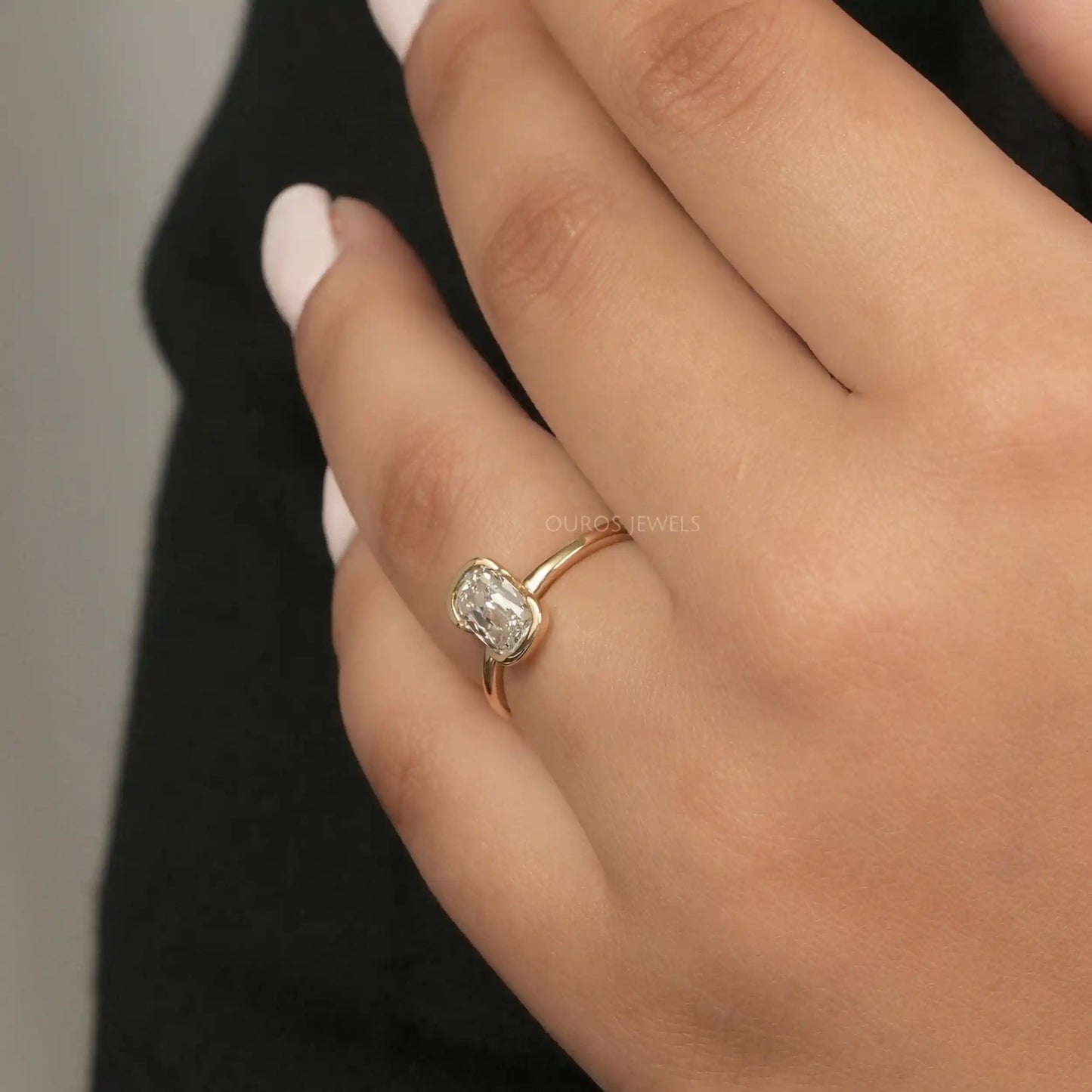 Ashoka Cut Lab Grown Diamond Solitaire Ring
